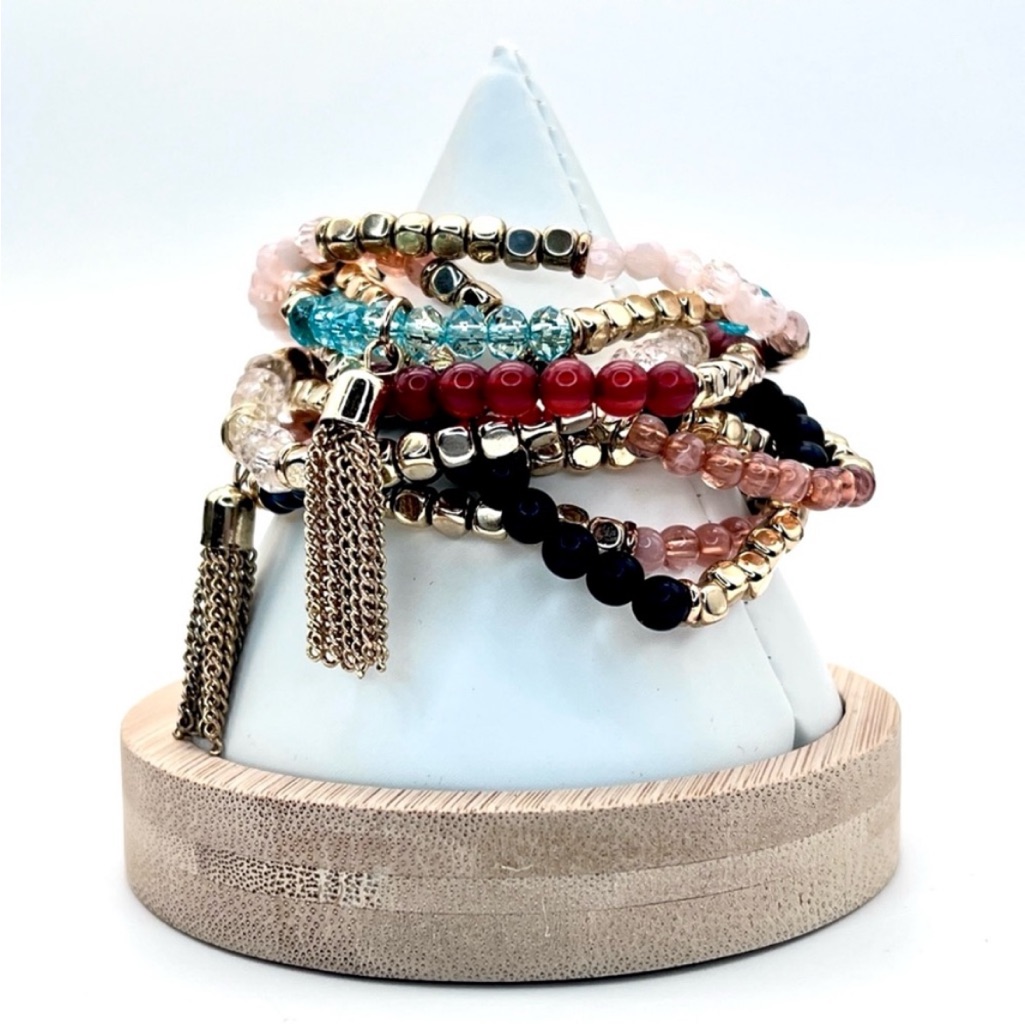 Nwt Cookie Lee Multi Colored Stackable Stretch Bracelets